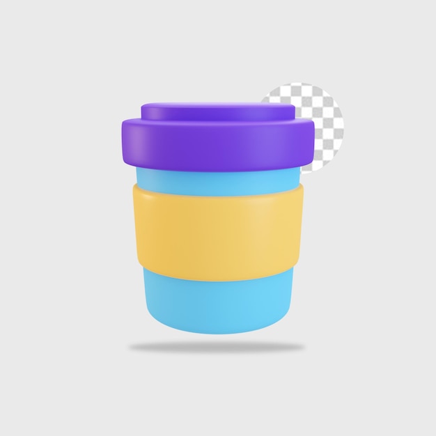 PSD 3d render coffee cup icon