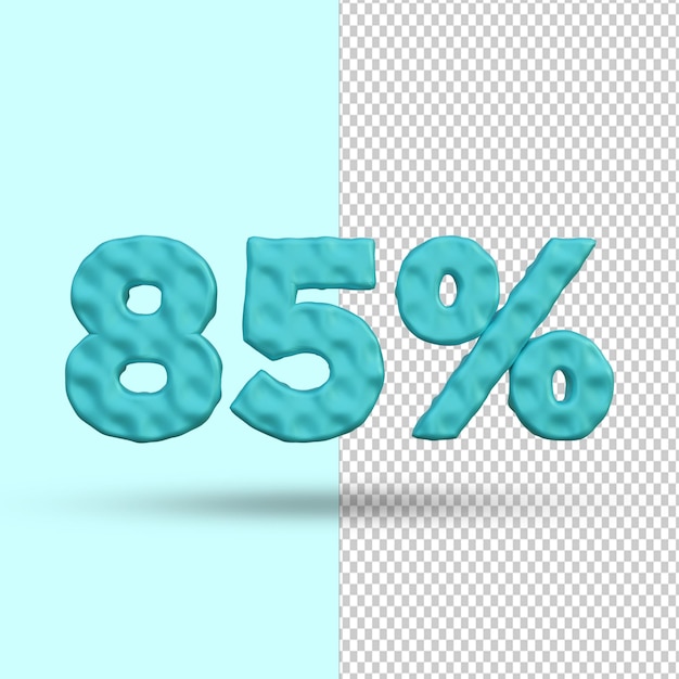 3d render concept 85 percent discount premium psd