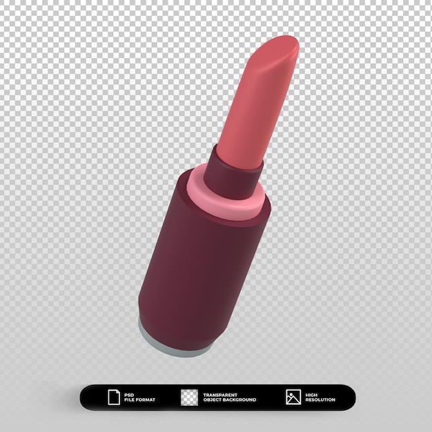 PSD 3d render cosmetic lipstick icon