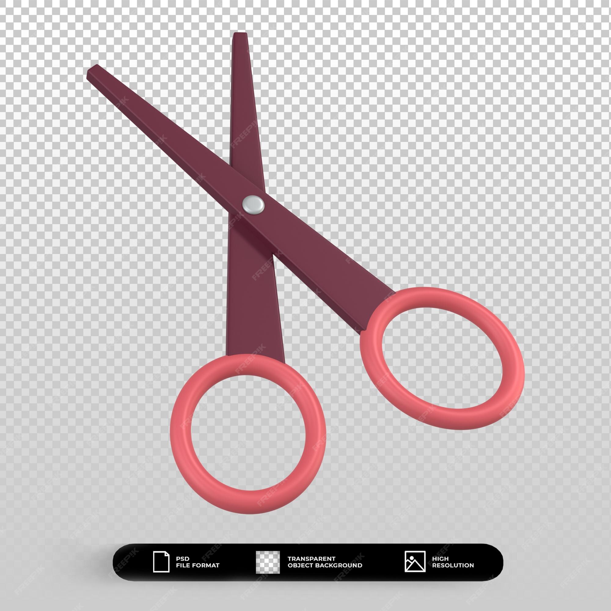 Premium PSD  3d render cosmetic scissors icon