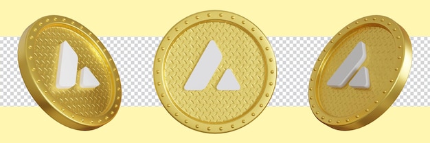 3d render cryptocurrency avax