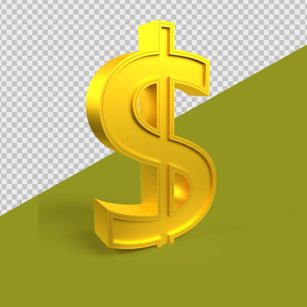 Render 3d dollaro valuta