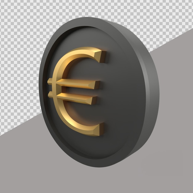 PSD 3d render currency euro