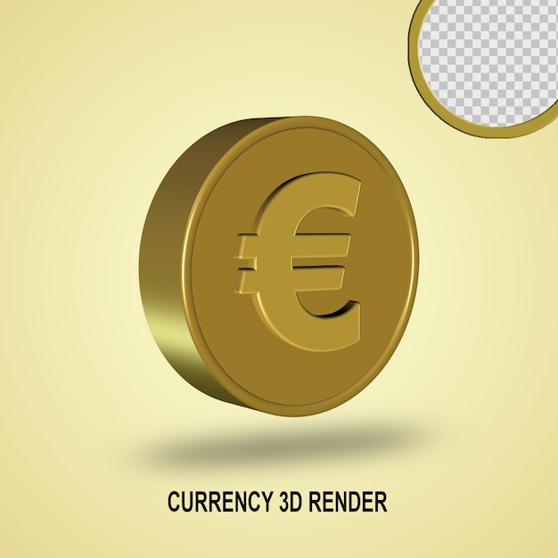 PSD 3d rendering valuta oro