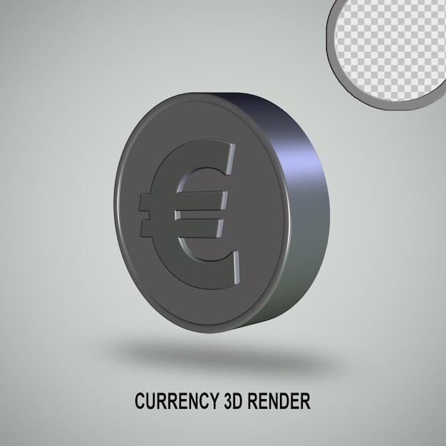 PSD 3dレンダリング通貨グレー