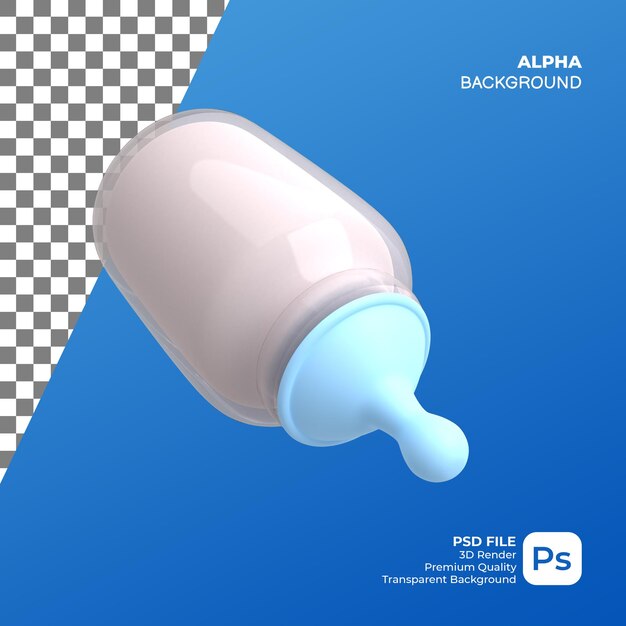 3d render cute baby pacifier