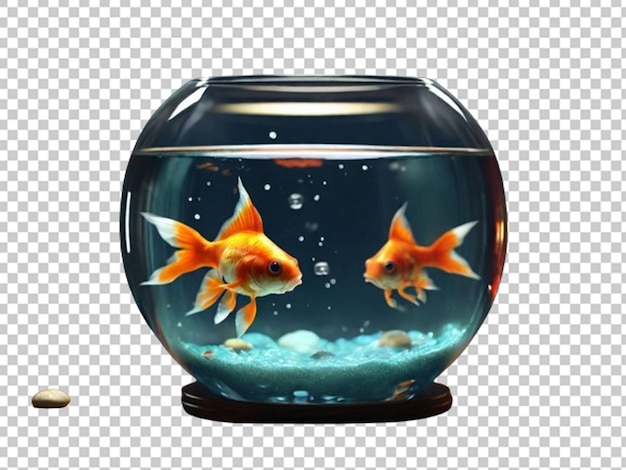 3d render of a cute tropical fish in bowl