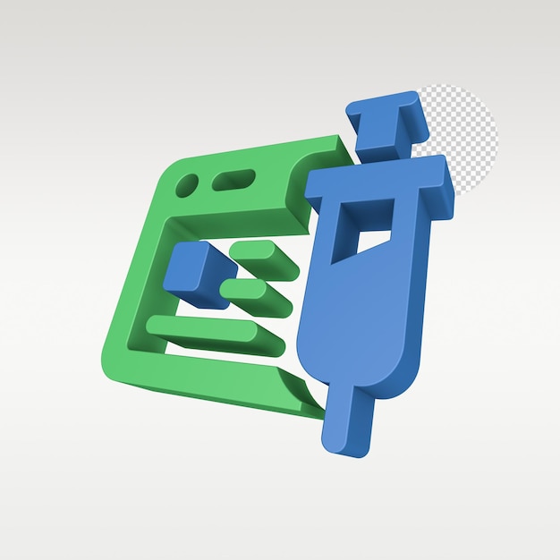 PSD 3d render cyber security icon symbol