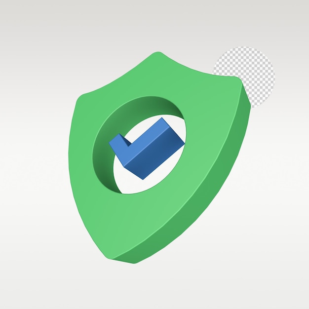 3d render cyber security pictogram symbool