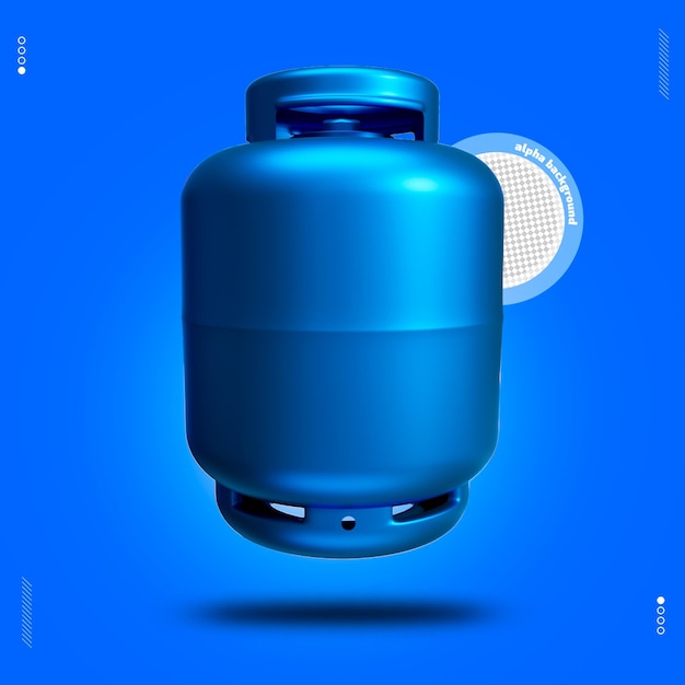 PSD 3d render cylinder blue supermarket