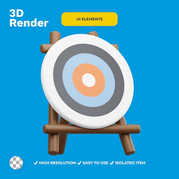 3D RENDER'DA HEDEF TAHTASI UI ELEMANLARI