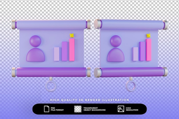 3dレンダリングデータ成長レポートセット分離図