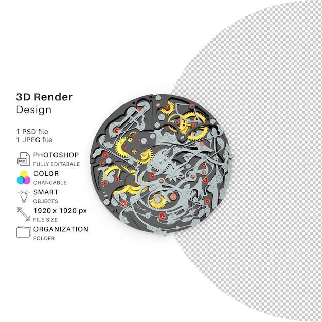 a 3d render design is shown with a circle and the text " 3d render ".