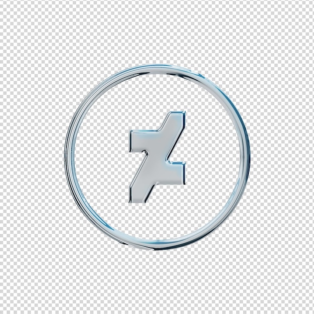 3D Render Devianart Icon Chrome Glanzend