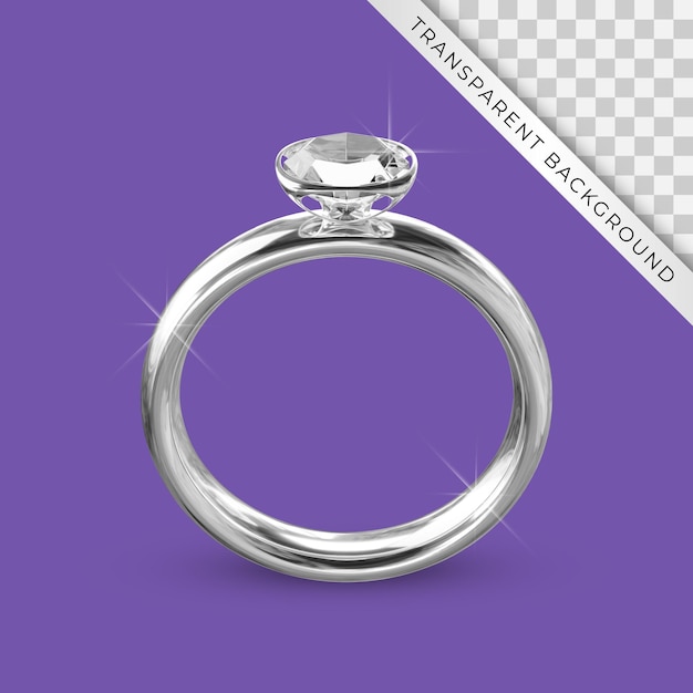 3d render diamond ring