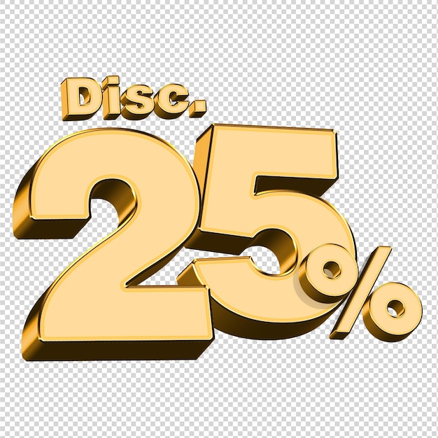 PSD 3d render discount 25 percent