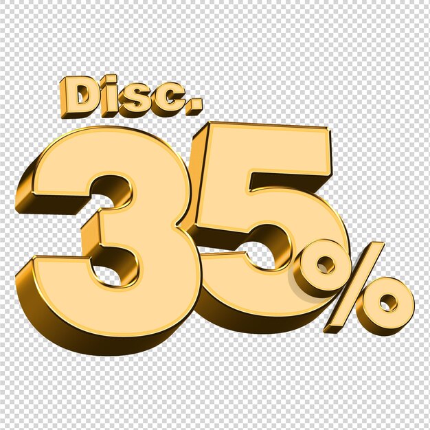 PSD 3d render discount 35 percent