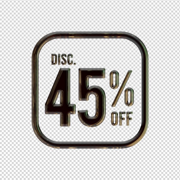 3d render discount 45 percent