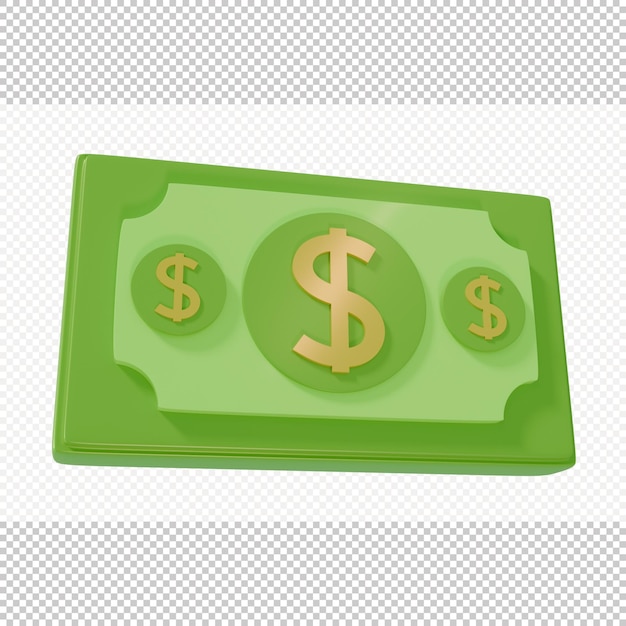 PSD rendering 3d del dollaro