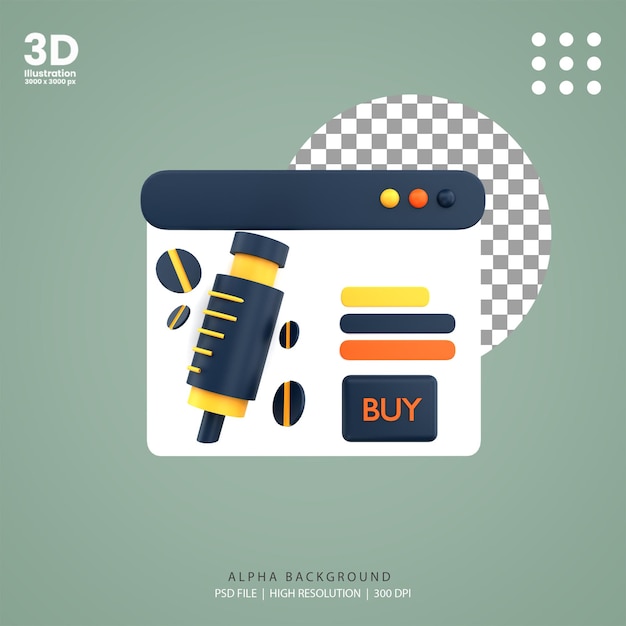 3 d レンダリングのドラッグ ストアの図