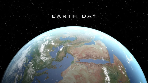 PSD 3d render earth day photo background