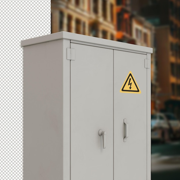PSD 3d render electricity box