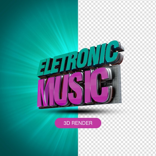 PSD 3d render for electronic music