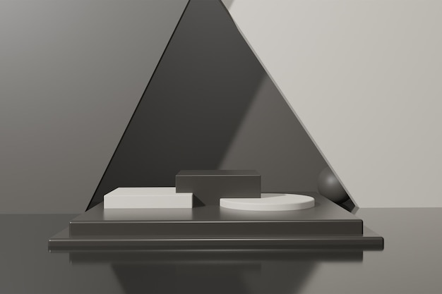 3D render elegant podium voor productpresentatie