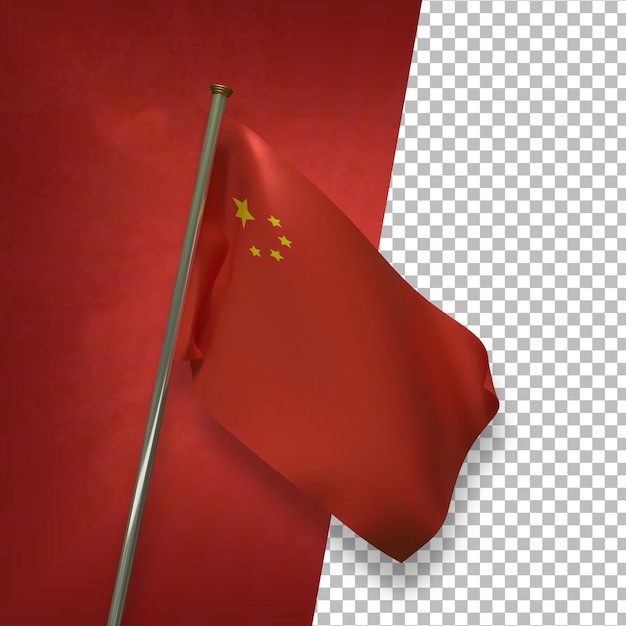 PSD 3d render elegante chinese vlag