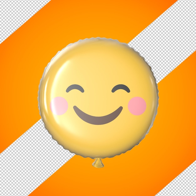 3d render emoji balloon