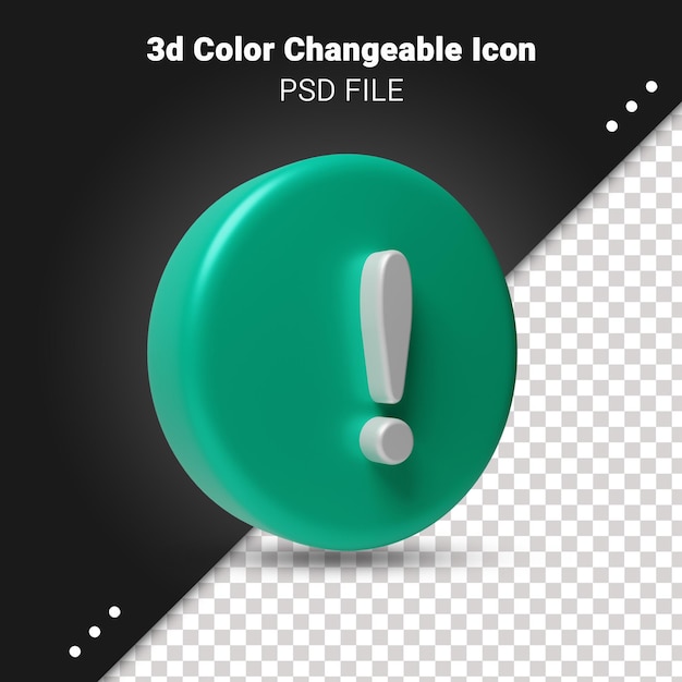 변경 가능하고 완전히 편집 가능한 기념 아이콘 색상의 3d 렌더링
