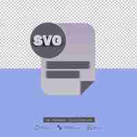 PSD icona del formato svg del file di rendering 3d