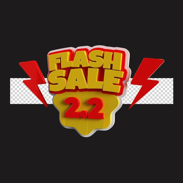 PSD 3d render flash sale rendering design