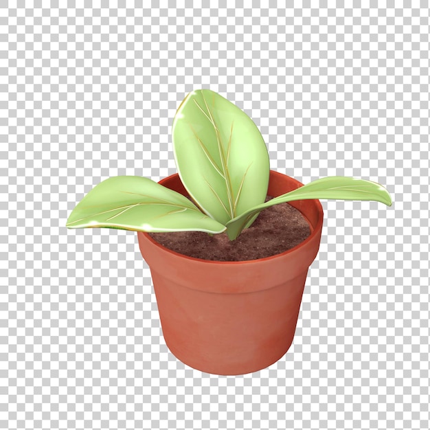 3d render flower pot