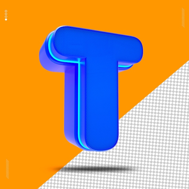 3d render font blu