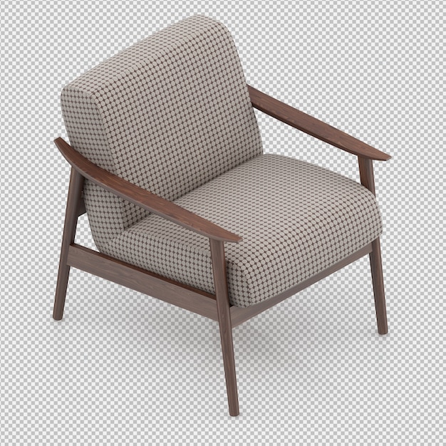 3d render fotel izometryczny