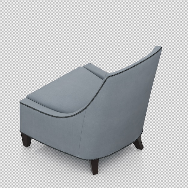 3d render fotel izometryczny
