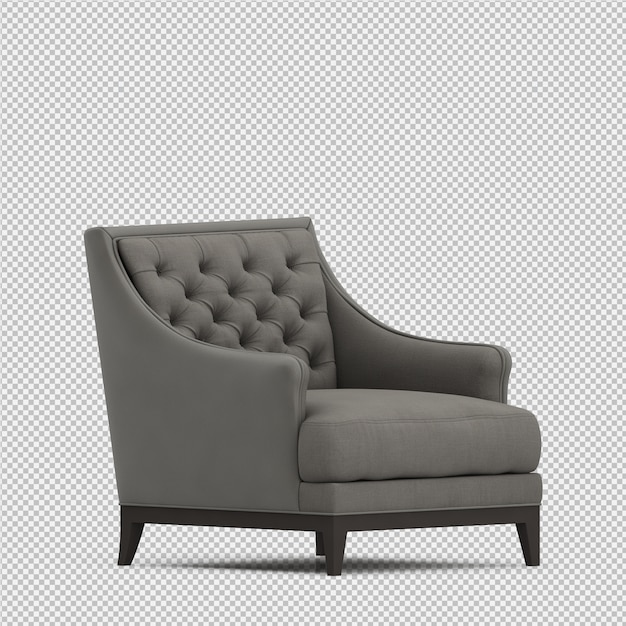 3d render fotel izometryczny