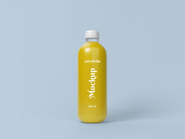 PSD 3d render of fully editable juice bottle mockup