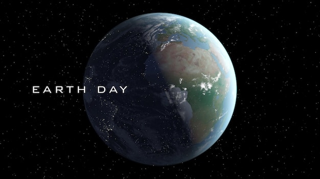 3D render Galaxy Landscape Earth Day photo background