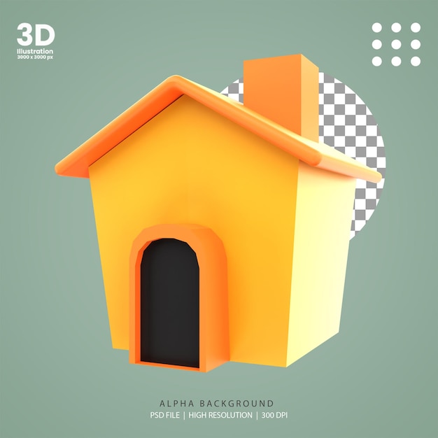 3d rendono l'illustrazione della casa del gioco