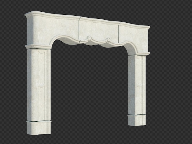 3D Render Gebouw Structuur Geïsoleerd