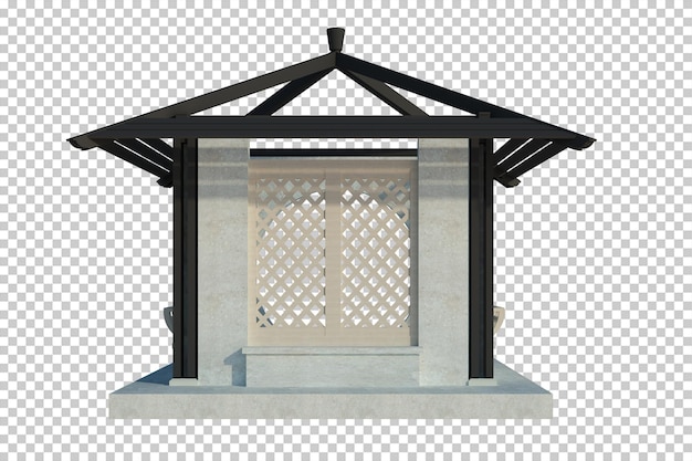 3D Render Gebouw Structuur Geïsoleerd