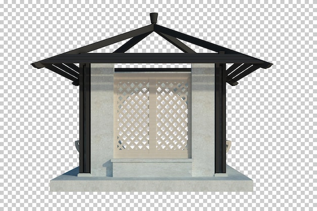 PSD 3d render gebouw structuur geïsoleerd