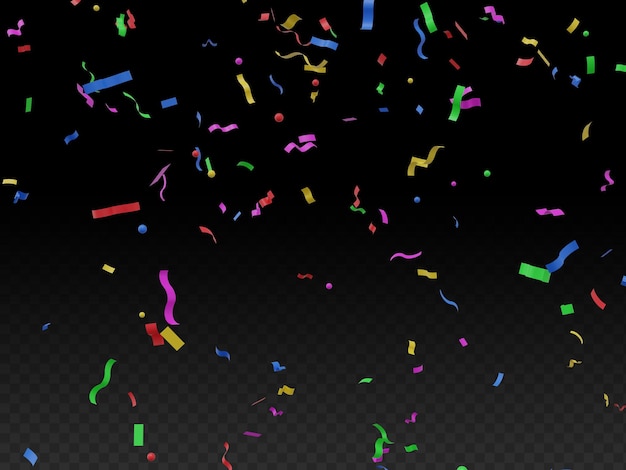 3D render geïsoleerde kleurrijke confetti leuk lint element achtergrond