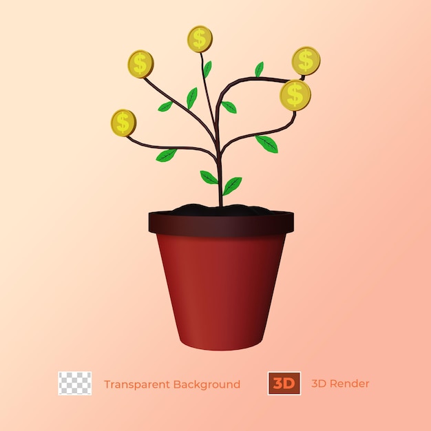 3d render geldplant