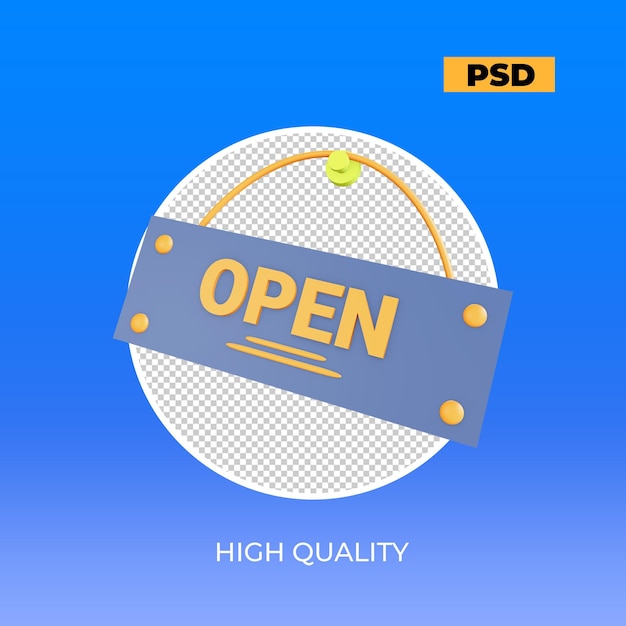 PSD 3d render geopend