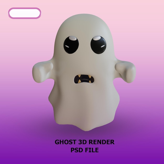 3d render ghost icon 2