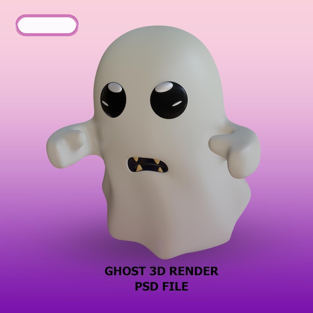 PSD icona fantasma di rendering 3d