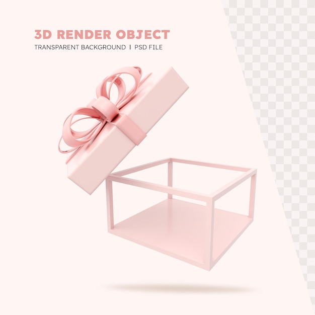 Rendering 3d della confezione regalo